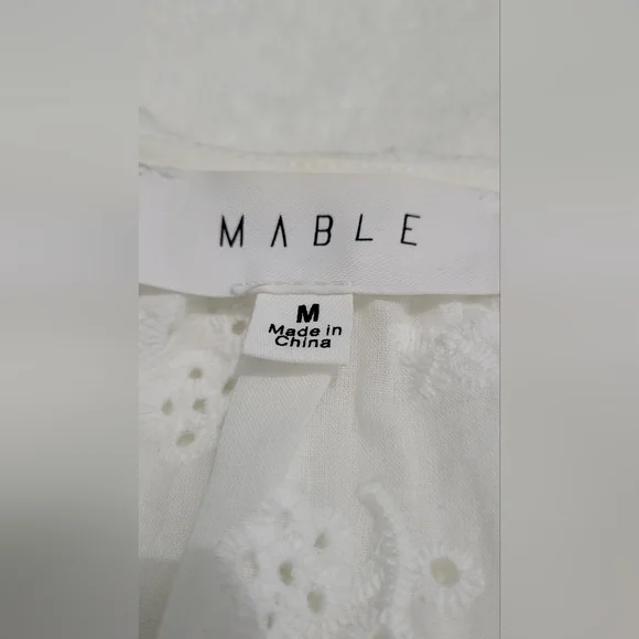 Mable White Eyelet Ruffle Mini Dress - Picture 9 of 16